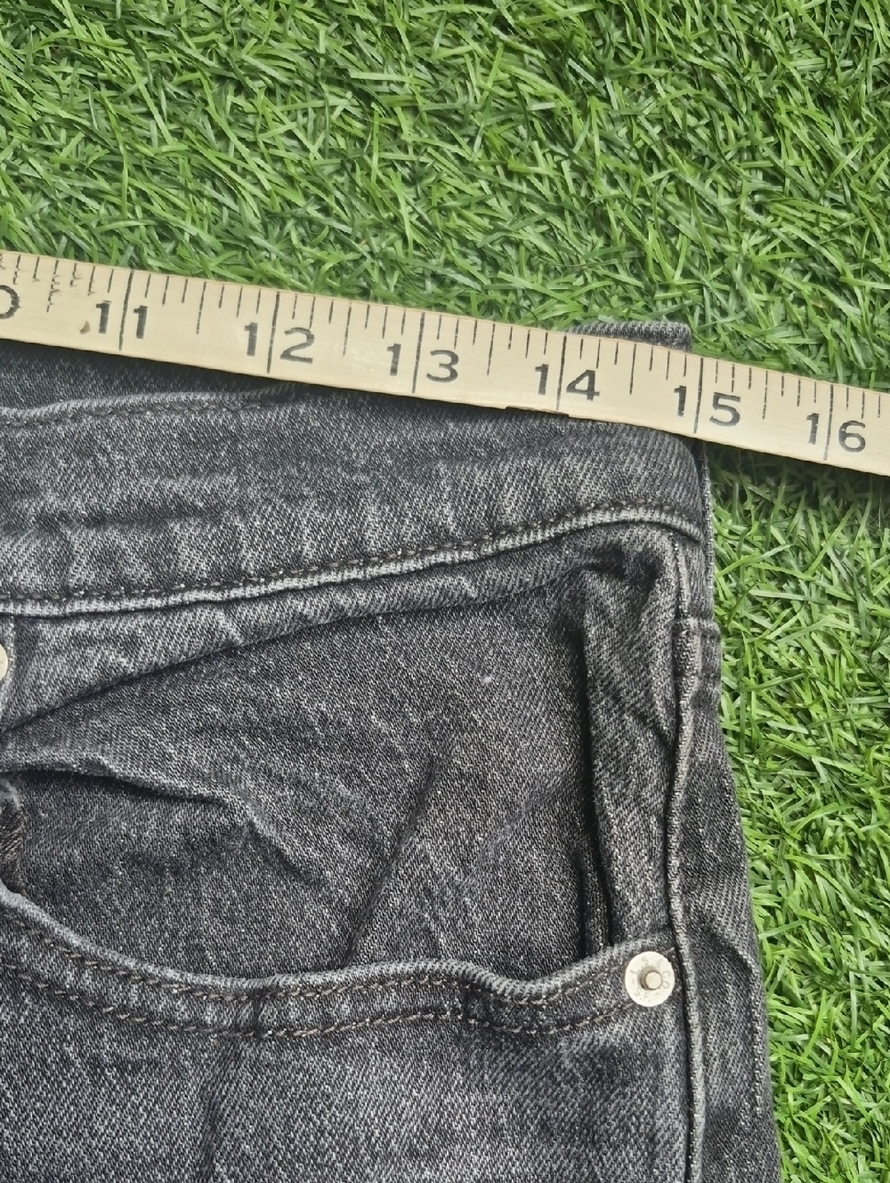 LEVIS-  7OS HIGH FLARE CHARCOAL DENIM - Picture 9 of 10
